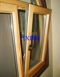 Energy Saving Triple Glazed Aluminium Clad Wood Windows with grids for UAE market