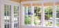 Drzwi i okna z drewna w stylu niemieckim, ościeżnica z drewna ramowego 68 mm